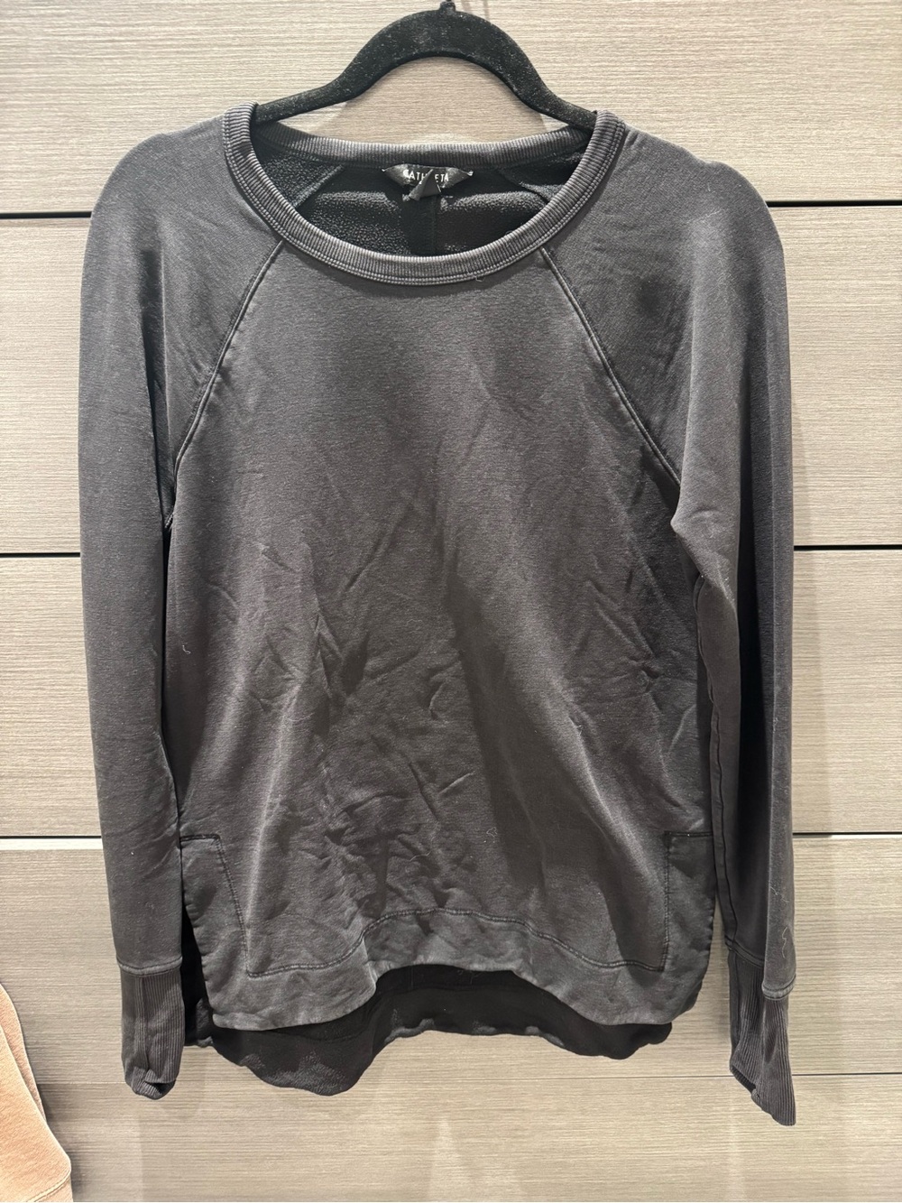 Athleta Black Lightweight Crewneck Sweatshirt
